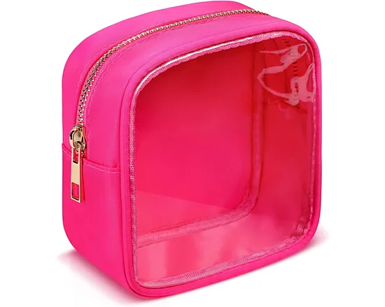 Nylon makeup bag for purse can be used for travel, outdoors and organization, it can be used as a purse bag, travel pouch, makeup organizer and more. Super portable, keep any beauty game on point when travelling with this makeup Bag.